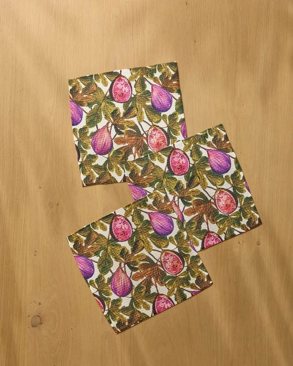 Geometry Autumn Dishcloths Set of 3 - Several Sets to Choose From