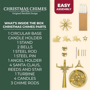 Christmas Chimes - Original Swedish Design Brass Christmas Candle