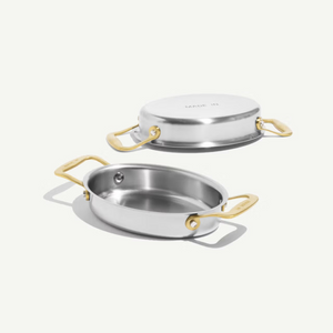 Made In Stainless Gratin Dishes (Set of 2) - Choose from Stainless or Gold Handles