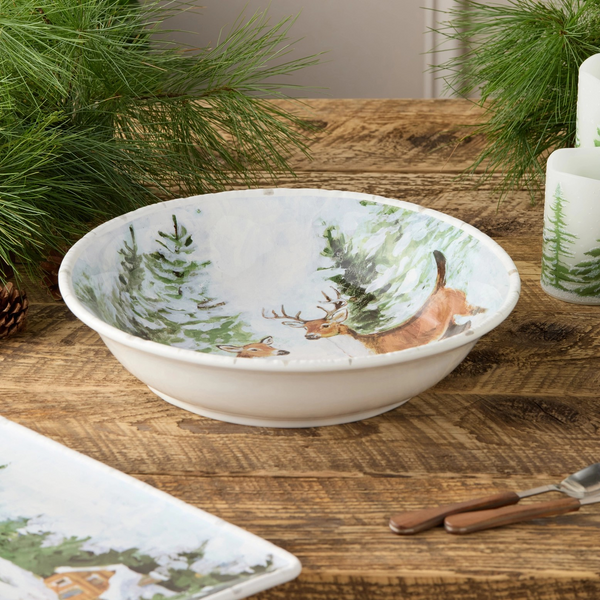 Winter Cabin Dinnerware Collection - Dinner Plates & Serving Pieces