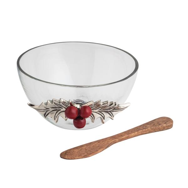 Holly Tidbit Bowl Set