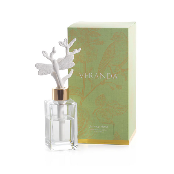 Veranda Porcelain Diffuser - French Gardenia Scent - Choose Your Favorite Nature Inspired Design