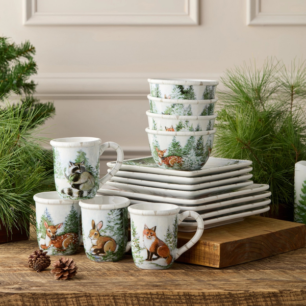 Winter Cabin Mug - Choose Your Favorite Woodland Creature