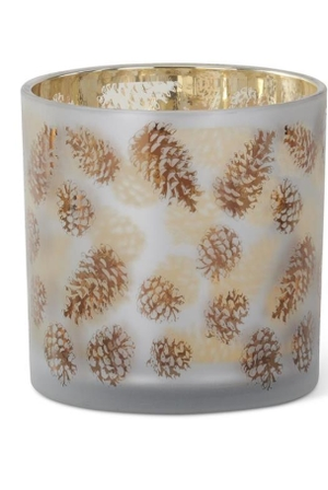 Frosted Pinecone Glow Votives - Comes in Small, Medium or Large