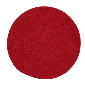 Essex Red Round Placemat - Red