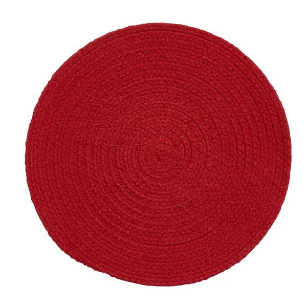 Essex Red Round Placemat - Red