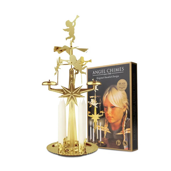Angel Chimes - Original Swedish Design Brass Christmas Candle