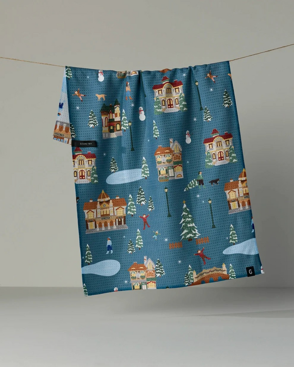 Geometry "Luxe" Kitchen Towel (2 Sided) - Holiday Line - Several to Choose From