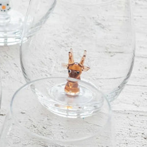 Holiday Glass Figure inside Stemless Wine Glass-8 Styles to Choose