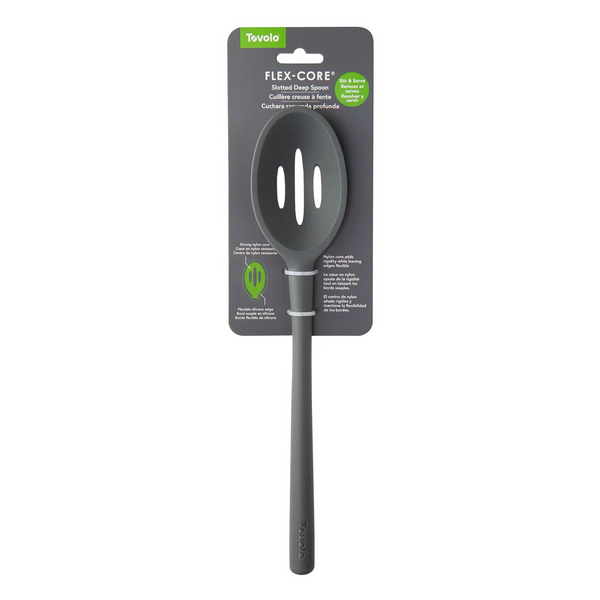 Silicone Flex-Core Slotted Deep Spoon