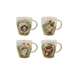 Woodland Animal Stoneware Mug-4 Different Styles