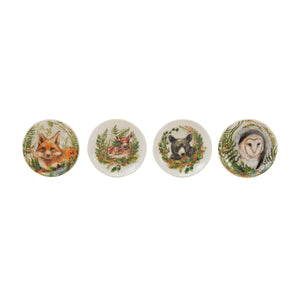 Woodland Animal Stoneware Tidbit Dishes-4 Different Styles