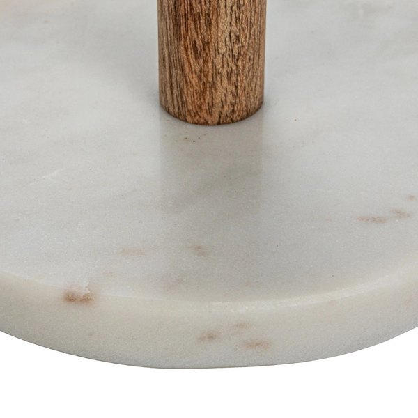 Mango Wood & Marble 6-Mug Rack