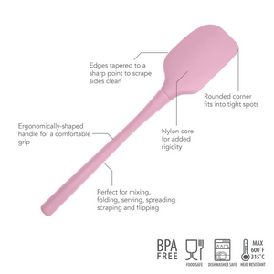Flex-Core Spatula Silicone - Choose Blue Slate, Pink Sorbet or Apricot