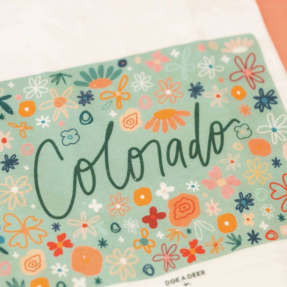 Colorado Floral Tea Towel