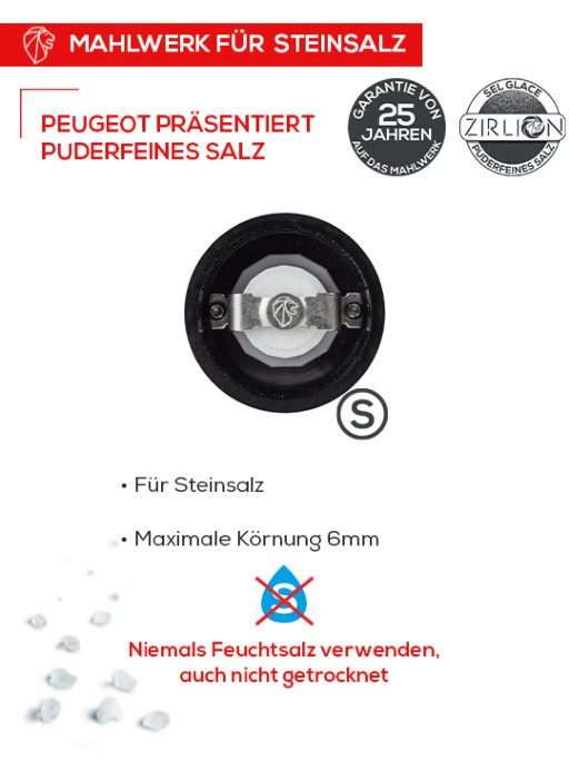 Paris u'Select Manual Salt Mill Wood, 7" Natural