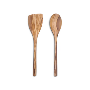 Tovolo Olivewood Spoon and Angled Turner Set