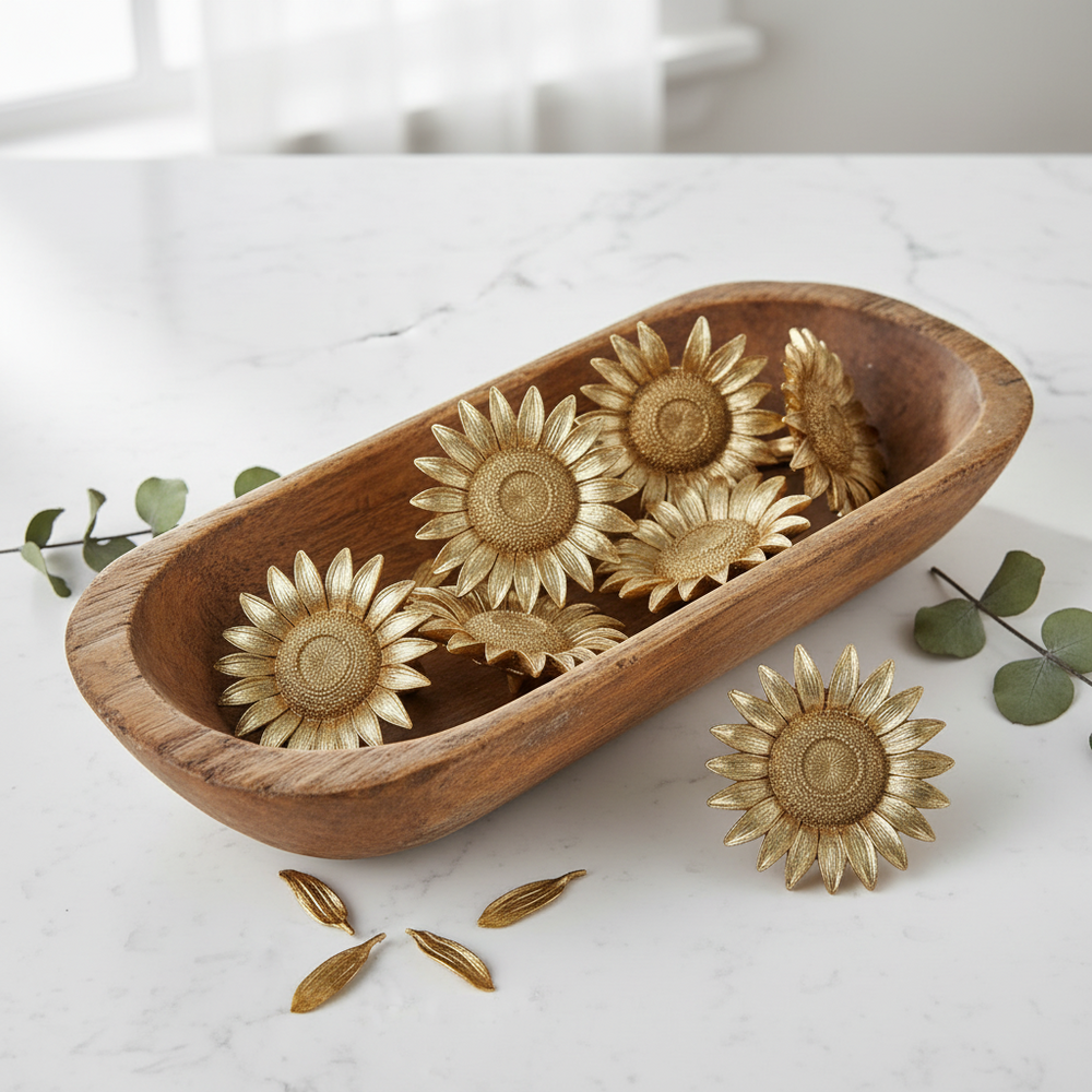 Golden Sunflower Resin Accent