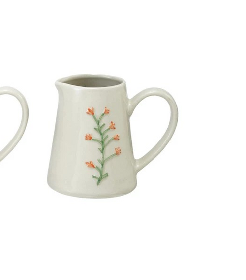 Botanical Emboss Creamer Pitcher - Choose from 4 Styles