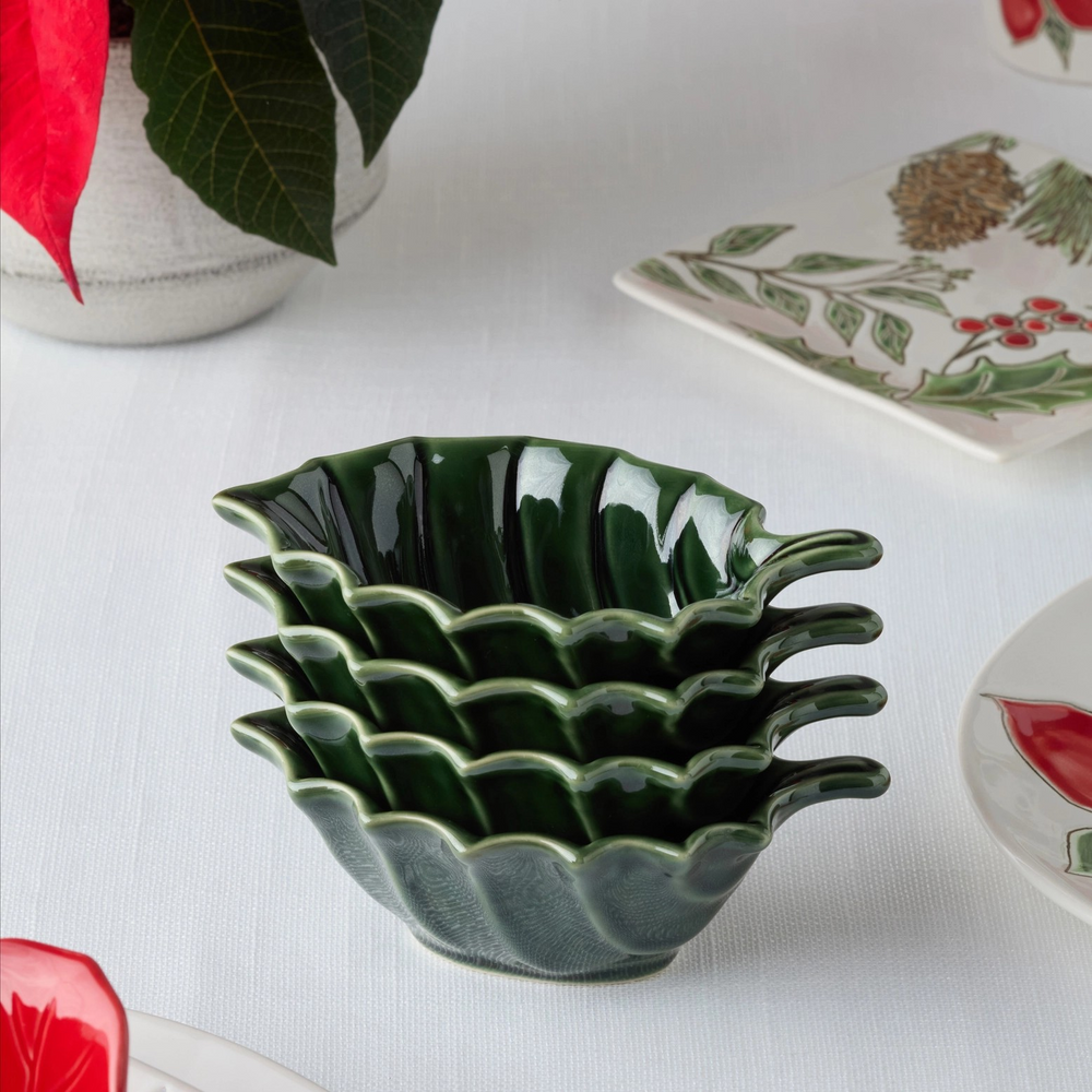 Festive Blooms Holly Bowl