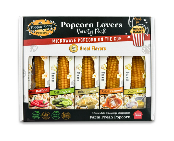 Movie Night Variety Pack - Poppin' Cobs Popcorn on the Cob