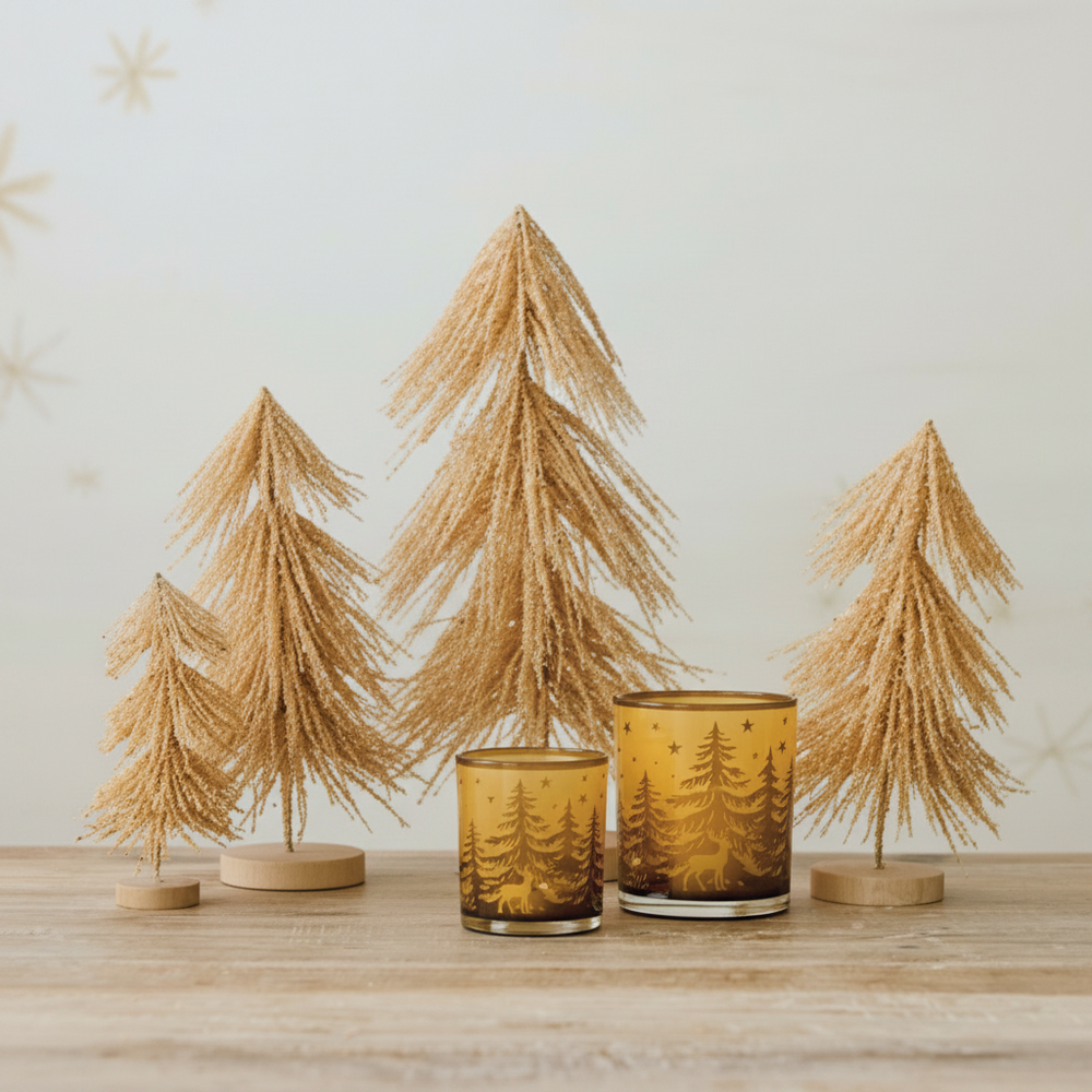 Woodland Deer Glass Votive - 2 Different Sizes