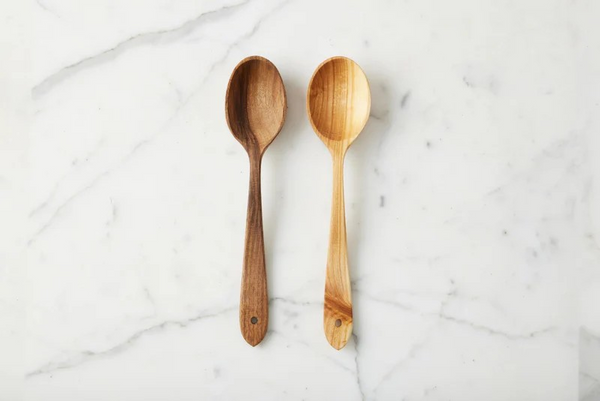 Euro Fruitwood Large Serving Spoon Set