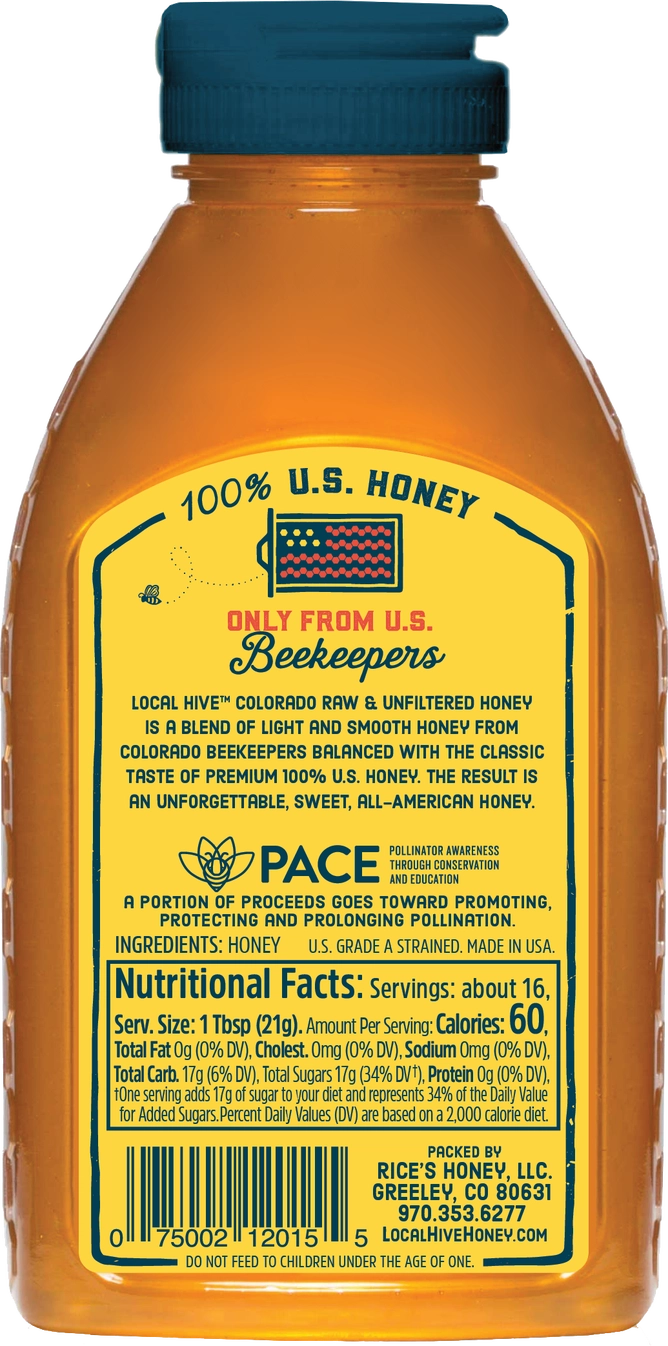 Local Hive, Raw & Unfiltered, Colorado Honey Blend, 12 oz