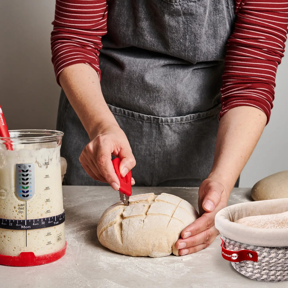 KneadAce Pro Sourdough Kit: 34oz Jar-Baskets-Bread Lame