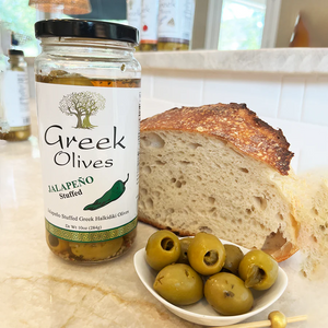 TRULY GREEK Stuffed Olives - Choose Jalapeno or Garlic