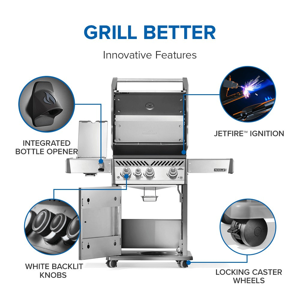 Rogue PRO 425 SIB - Stainless Steel Grates - Choose Propane or Natural Gas